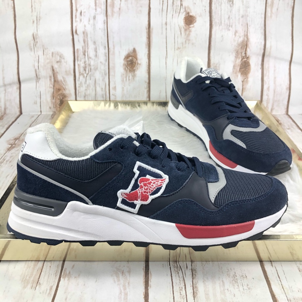NEW Polo Ralph Lauren Trackster 100 Navy Sneakers - Picture 1 of 12